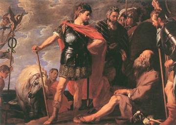 Αλέξανδρος και Διογένης, Caspar de Crayer (1650 μ.Χ.)